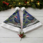 Personalized New Zealand Pukeko Christmas Santa Hat Meri Kirihimete Taniko Ponga Koru Blue - Aussie Hoodie