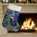 Personalized New Zealand Pukeko Christmas Stocking Meri Kirihimete Taniko Ponga Koru Blue - Aussie Hoodie