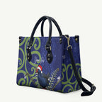 Personalized New Zealand Pukeko Christmas Leather Bag Meri Kirihimete Taniko Ponga Koru Blue - Aussie Hoodie