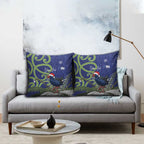 Personalized New Zealand Pukeko Christmas Pillow Cover Meri Kirihimete Taniko Ponga Koru Blue - Aussie Hoodie