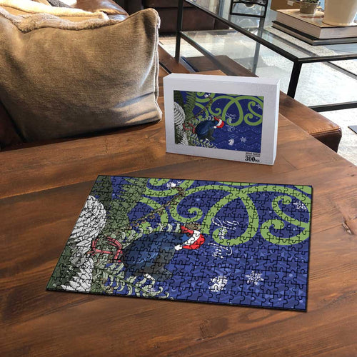 Personalized New Zealand Pukeko Christmas Puzzle Meri Kirihimete Taniko Ponga Koru Blue - Aussie Hoodie