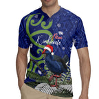 Personalized New Zealand Pukeko Christmas Rugby Jersey Meri Kirihimete Taniko Ponga Koru Blue - Aussie Hoodie