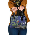 Personalized New Zealand Pukeko Christmas Shoulder Handbag Meri Kirihimete Taniko Ponga Koru Blue - Aussie Hoodie