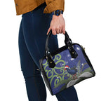 Personalized New Zealand Pukeko Christmas Shoulder Handbag Meri Kirihimete Taniko Ponga Koru Blue - Aussie Hoodie