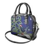 Personalized New Zealand Pukeko Christmas Shoulder Handbag Meri Kirihimete Taniko Ponga Koru Blue - Aussie Hoodie