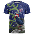 Personalized New Zealand Pukeko Christmas T Shirt Meri Kirihimete Taniko Ponga Koru Blue - Aussie Hoodie