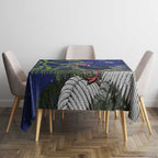 Personalized New Zealand Pukeko Christmas Tablecloth Meri Kirihimete Taniko Ponga Koru Blue - Aussie Hoodie