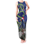 Personalized New Zealand Pukeko Christmas Tank Maxi Dress Meri Kirihimete Taniko Ponga Koru Blue - Aussie Hoodie