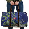 Personalized New Zealand Pukeko Christmas Travel Bag Meri Kirihimete Taniko Ponga Koru Blue - Aussie Hoodie