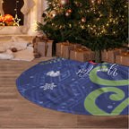 Personalized New Zealand Pukeko Christmas Tree Skirt Meri Kirihimete Taniko Ponga Koru Blue - Aussie Hoodie