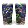 Personalized New Zealand Pukeko Christmas Tumbler Cup Meri Kirihimete Taniko Ponga Koru Blue - Aussie Hoodie