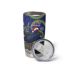 Personalized New Zealand Pukeko Christmas Tumbler Cup Meri Kirihimete Taniko Ponga Koru Blue - Aussie Hoodie