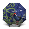 Personalized New Zealand Pukeko Christmas Umbrella Meri Kirihimete Taniko Ponga Koru Blue - Aussie Hoodie