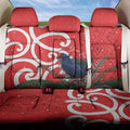 Personalized New Zealand Pukeko Christmas Back Car Seat Cover Meri Kirihimete Taniko Ponga Koru Red - Aussie Hoodie