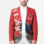 Personalized New Zealand Pukeko Christmas Blazer Meri Kirihimete Taniko Ponga Koru Red - Aussie Hoodie