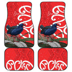 Personalized New Zealand Pukeko Christmas Car Mats Meri Kirihimete Taniko Ponga Koru Red - Aussie Hoodie
