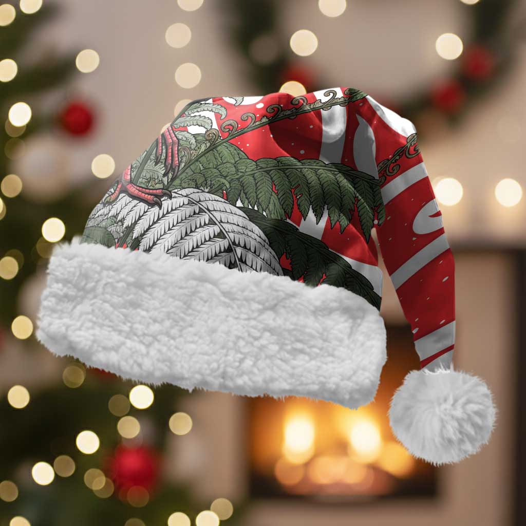 Personalized New Zealand Pukeko Christmas Santa Hat Meri Kirihimete Taniko Ponga Koru Red - Aussie Hoodie