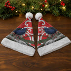 Personalized New Zealand Pukeko Christmas Santa Hat Meri Kirihimete Taniko Ponga Koru Red - Aussie Hoodie