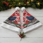 Personalized New Zealand Pukeko Christmas Santa Hat Meri Kirihimete Taniko Ponga Koru Red - Aussie Hoodie