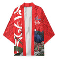 Personalized New Zealand Pukeko Christmas Kimono Meri Kirihimete Taniko Ponga Koru Red - Aussie Hoodie