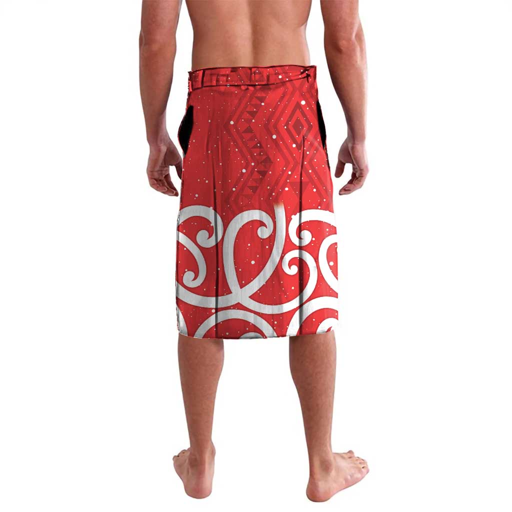 Personalized New Zealand Pukeko Christmas Lavalava Meri Kirihimete Taniko Ponga Koru Red - Aussie Hoodie