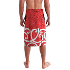 Personalized New Zealand Pukeko Christmas Lavalava Meri Kirihimete Taniko Ponga Koru Red - Aussie Hoodie