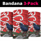 Personalized New Zealand Pukeko Christmas Neck Gaiter Meri Kirihimete Taniko Ponga Koru Red - Aussie Hoodie