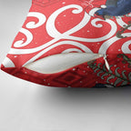 Personalized New Zealand Pukeko Christmas Pillow Cover Meri Kirihimete Taniko Ponga Koru Red - Aussie Hoodie