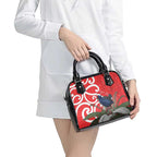 Personalized New Zealand Pukeko Christmas Shoulder Handbag Meri Kirihimete Taniko Ponga Koru Red - Aussie Hoodie