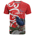 Personalized New Zealand Pukeko Christmas T Shirt Meri Kirihimete Taniko Ponga Koru Red - Aussie Hoodie