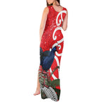 Personalized New Zealand Pukeko Christmas Tank Maxi Dress Meri Kirihimete Taniko Ponga Koru Red - Aussie Hoodie