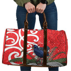 Personalized New Zealand Pukeko Christmas Travel Bag Meri Kirihimete Taniko Ponga Koru Red - Aussie Hoodie