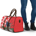 Personalized New Zealand Pukeko Christmas Travel Bag Meri Kirihimete Taniko Ponga Koru Red - Aussie Hoodie