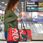 Personalized New Zealand Pukeko Christmas Travel Bag Meri Kirihimete Taniko Ponga Koru Red - Aussie Hoodie
