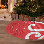 Personalized New Zealand Pukeko Christmas Tree Skirt Meri Kirihimete Taniko Ponga Koru Red - Aussie Hoodie