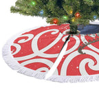 Personalized New Zealand Pukeko Christmas Tree Skirt Meri Kirihimete Taniko Ponga Koru Red - Aussie Hoodie