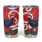 Personalized New Zealand Pukeko Christmas Tumbler Cup Meri Kirihimete Taniko Ponga Koru Red - Aussie Hoodie