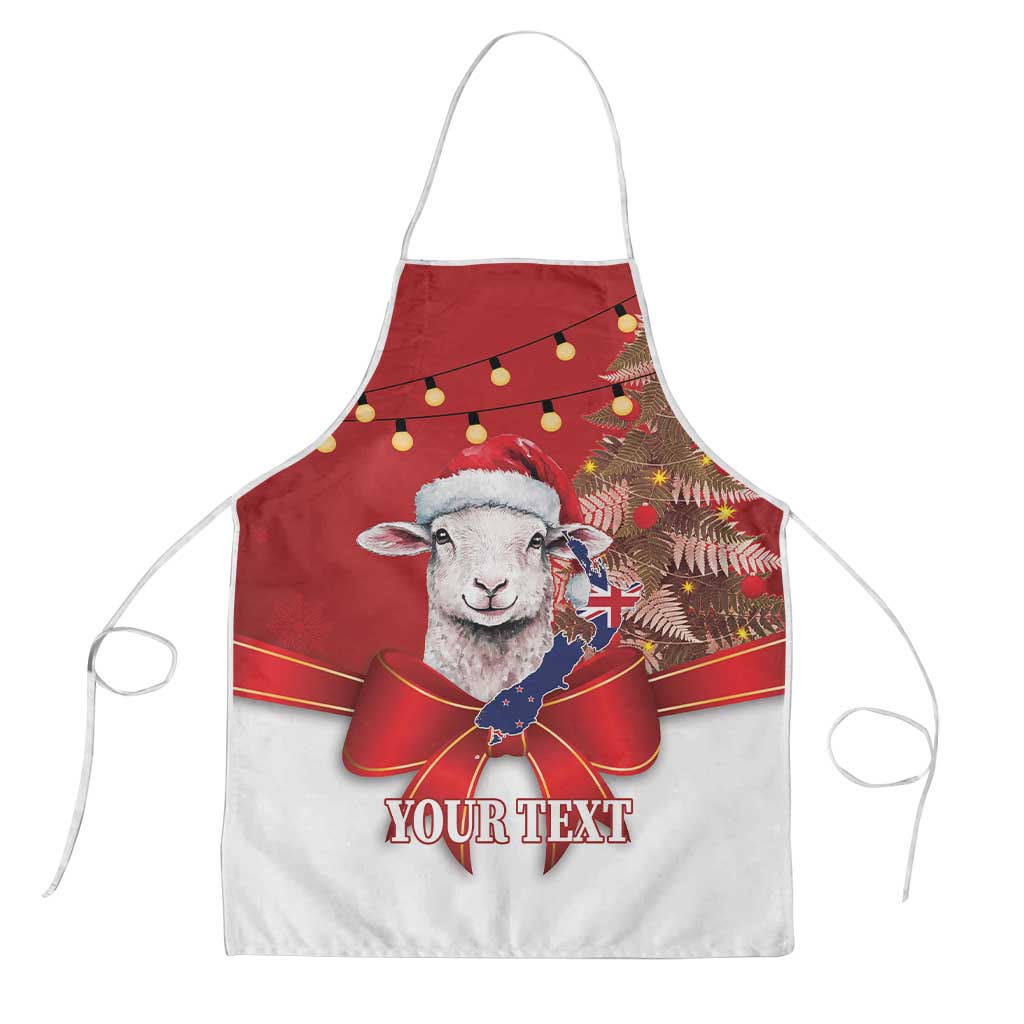 Personalized New Zealand Sheep Christmas Apron Hipi Meri Kirihimete Silver Fern Xmas Tree - Aussie Hoodie