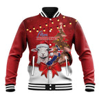 Personalized New Zealand Sheep Christmas Baseball Jacket Hipi Meri Kirihimete Silver Fern Xmas Tree - Aussie Hoodie