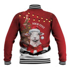 Personalized New Zealand Sheep Christmas Baseball Jacket Hipi Meri Kirihimete Silver Fern Xmas Tree - Aussie Hoodie