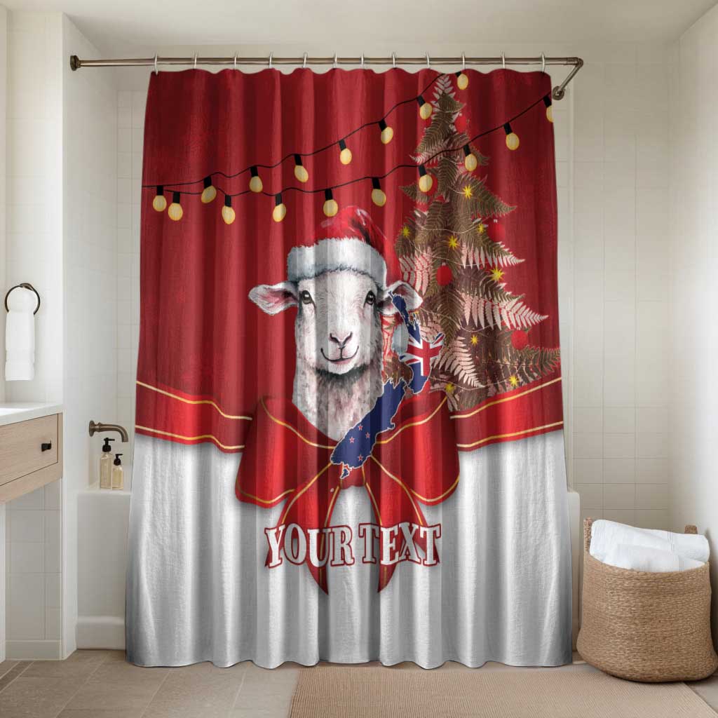 Personalized New Zealand Sheep Christmas Bathroom Set Hipi Meri Kirihimete Silver Fern Xmas Tree - Aussie Hoodie