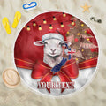 Personalized New Zealand Sheep Christmas Beach Blanket Hipi Meri Kirihimete Silver Fern Xmas Tree - Aussie Hoodie