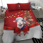 Personalized New Zealand Sheep Christmas Bedding Set Hipi Meri Kirihimete Silver Fern Xmas Tree - Aussie Hoodie