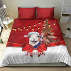 Personalized New Zealand Sheep Christmas Bedding Set Hipi Meri Kirihimete Silver Fern Xmas Tree - Aussie Hoodie