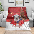 Personalized New Zealand Sheep Christmas Blanket Hipi Meri Kirihimete Silver Fern Xmas Tree - Aussie Hoodie