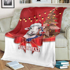 Personalized New Zealand Sheep Christmas Blanket Hipi Meri Kirihimete Silver Fern Xmas Tree - Aussie Hoodie