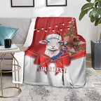 Personalized New Zealand Sheep Christmas Blanket Hipi Meri Kirihimete Silver Fern Xmas Tree - Aussie Hoodie