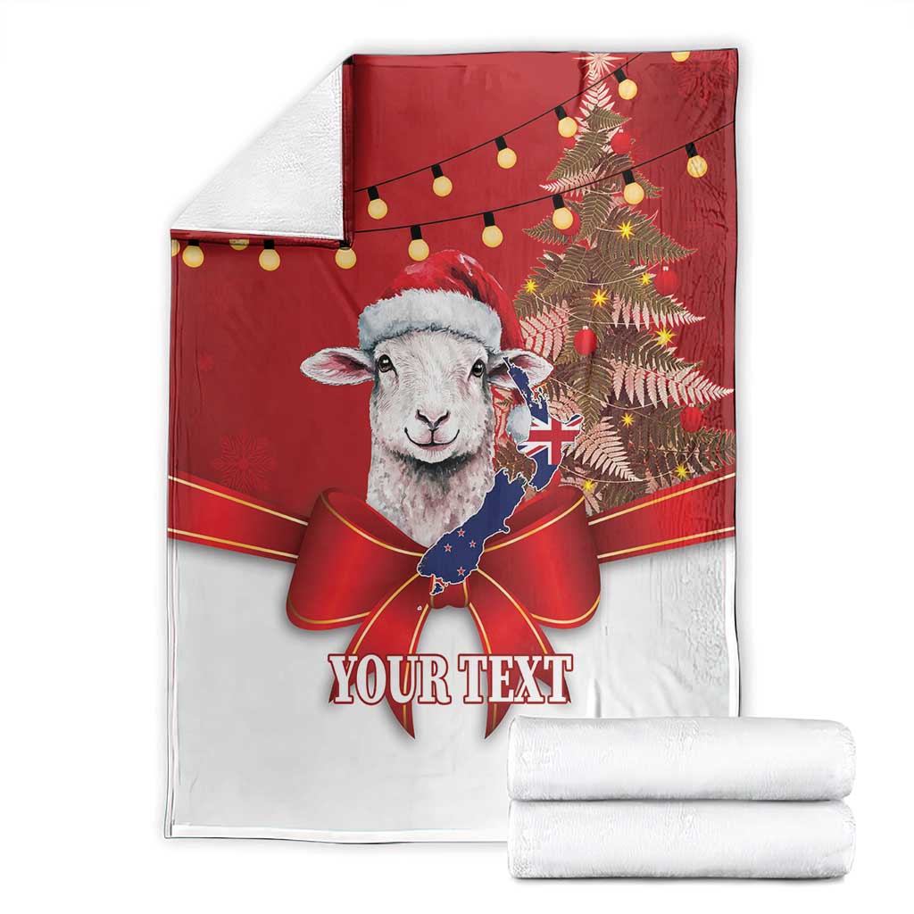 Personalized New Zealand Sheep Christmas Blanket Hipi Meri Kirihimete Silver Fern Xmas Tree - Aussie Hoodie