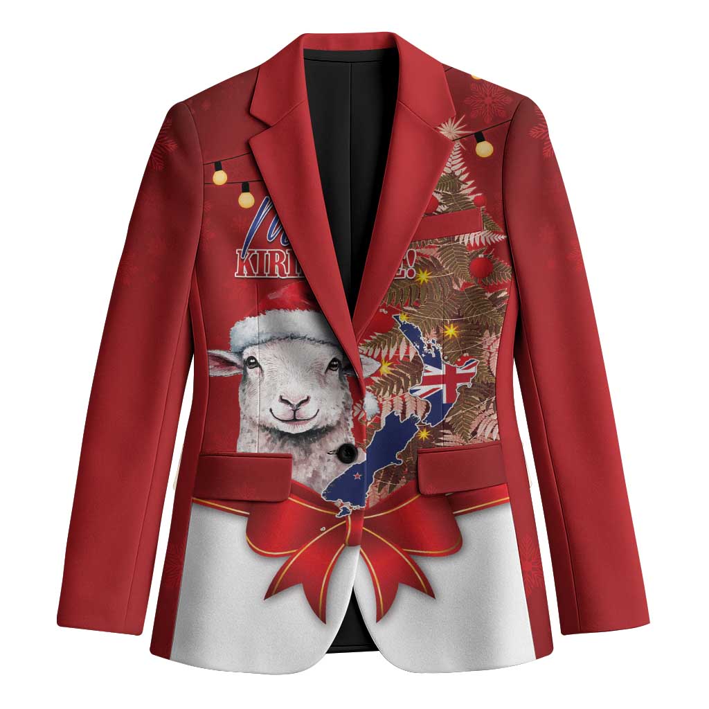 Personalized New Zealand Sheep Christmas Blazer Hipi Meri Kirihimete Silver Fern Xmas Tree - Aussie Hoodie