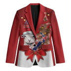Personalized New Zealand Sheep Christmas Blazer Hipi Meri Kirihimete Silver Fern Xmas Tree - Aussie Hoodie